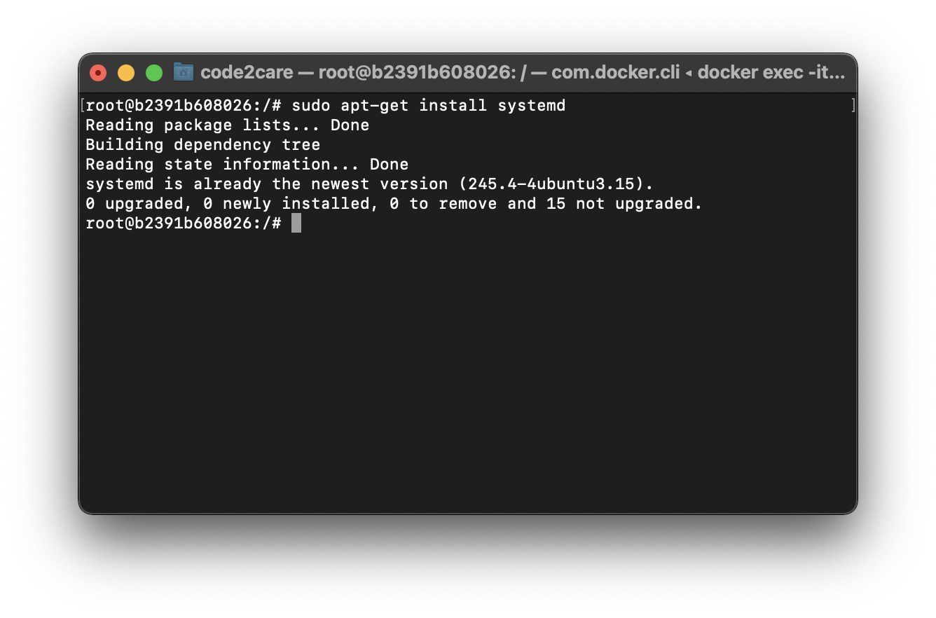 How to install systemd to fix systemctl command not found error